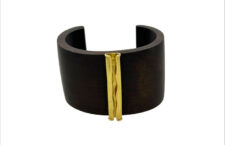 Bracciale della collezione Bamboo in ebano e oro