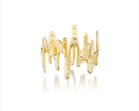 Akaila Reid, bracciale in oro giallo e diamanti