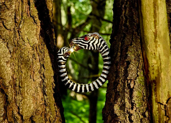 Bracciale a forma di zebra