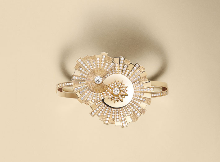 Anello doppio della collezione Sunlight Radiant Infinity, in oro rosa e diamanti
