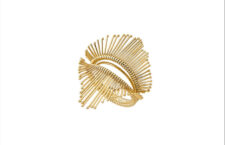 Anello in oro giallo con elementi mobili