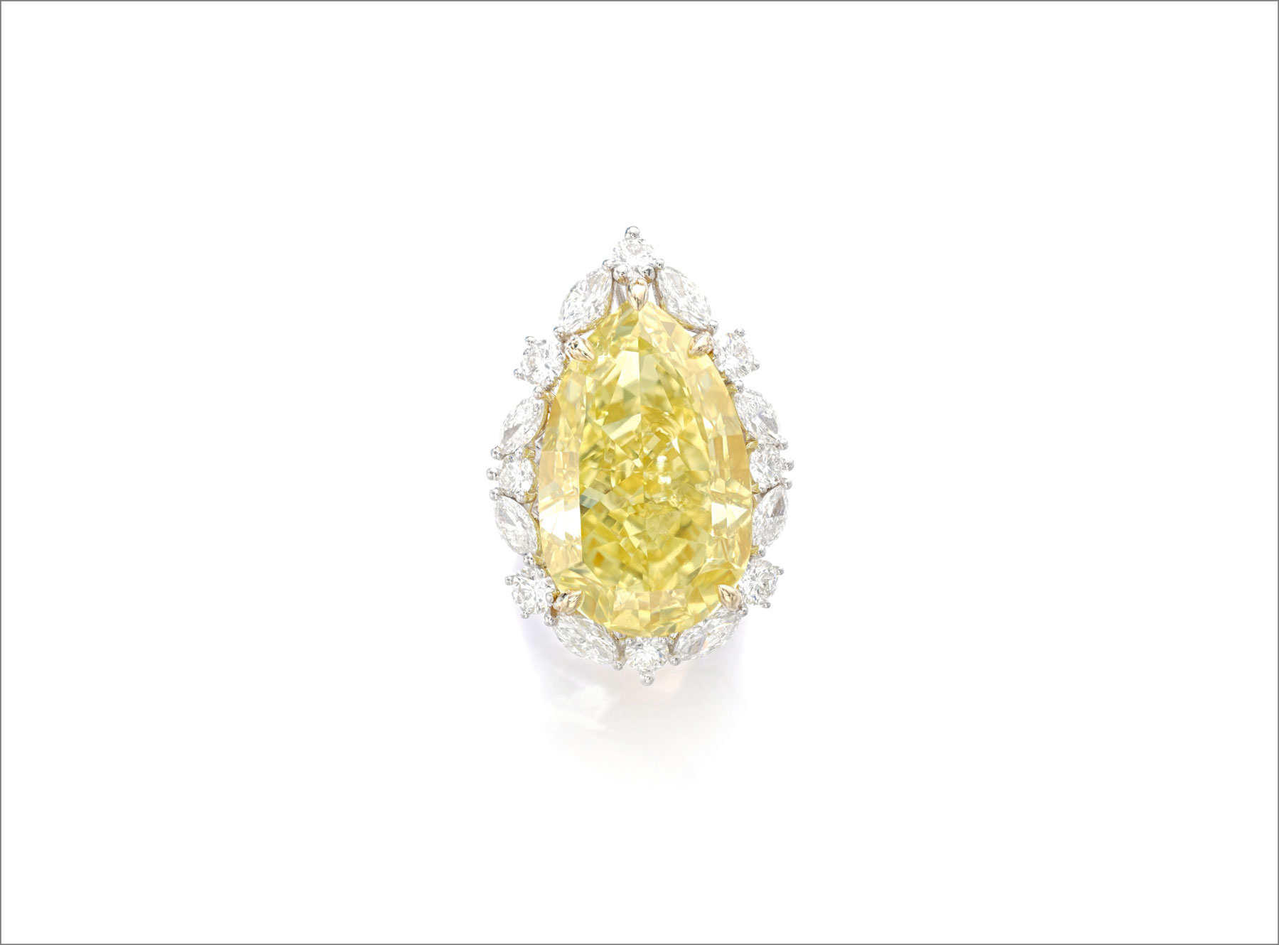 Anello con diamante vivid yellow di 37,50 carati, The Mouwad Empress
