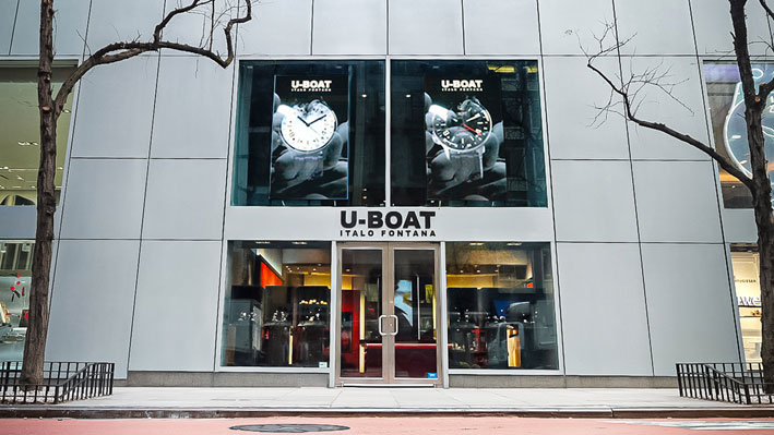 Esterno of the U-Boat store on Madison Avenue, New York City