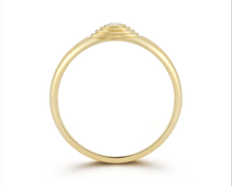 Anello Baby Honey in oro e diamante