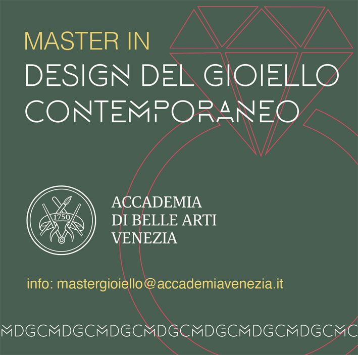 Locandina del Master sul design del gioiello a Venezia