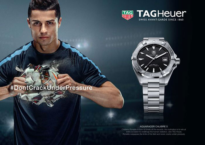 Advertising di Cristiano Ronaldo per Tag Heuer