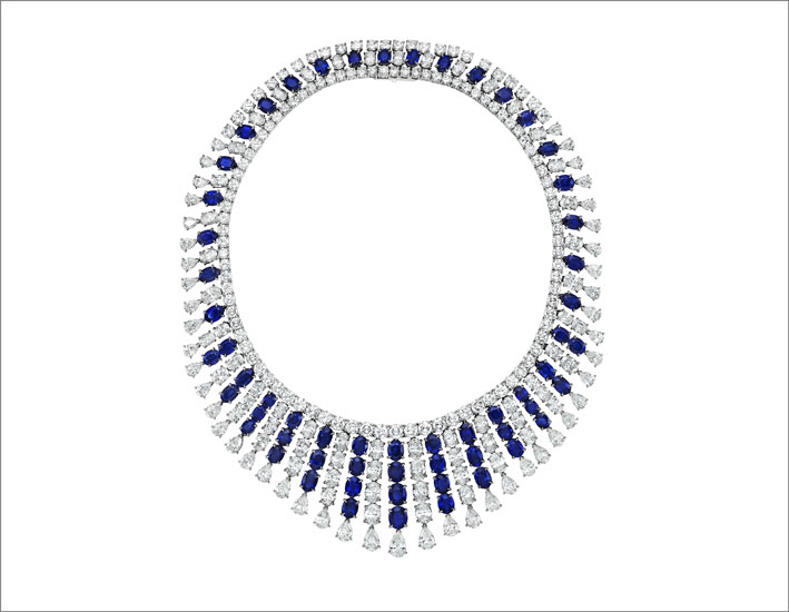 Collana di Van Cleef & Arpels con diamanti e zaffiri appartenuta a Anne Eisenhower