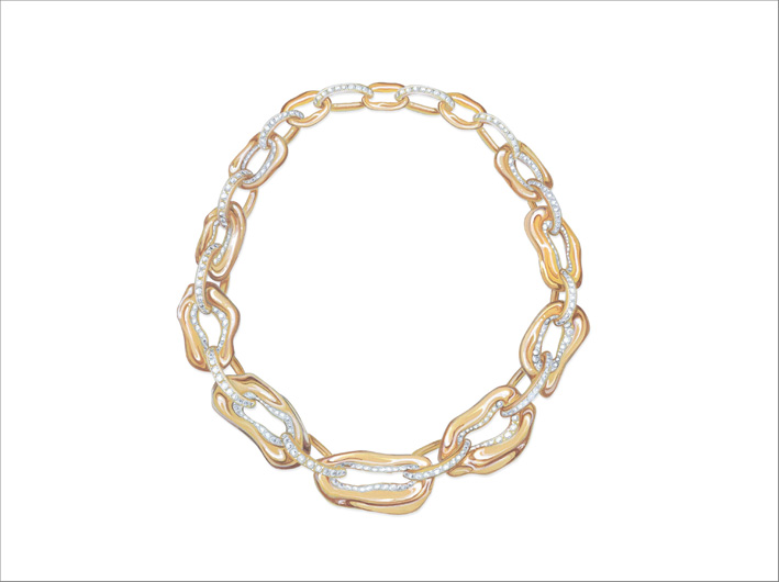 Rose gold and diamond Essentia necklace