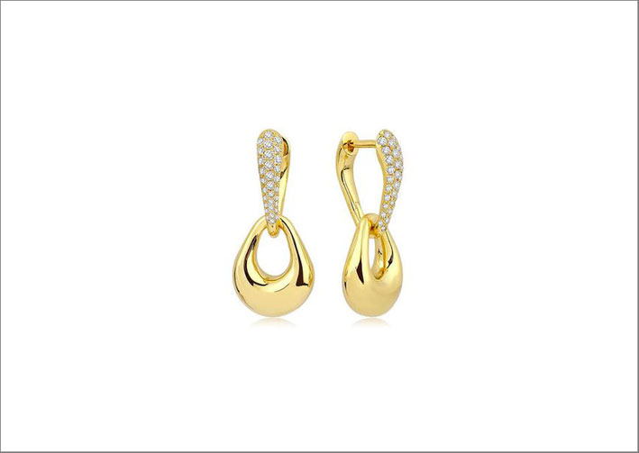 Drop Earrings 18K Gold & Diamonds