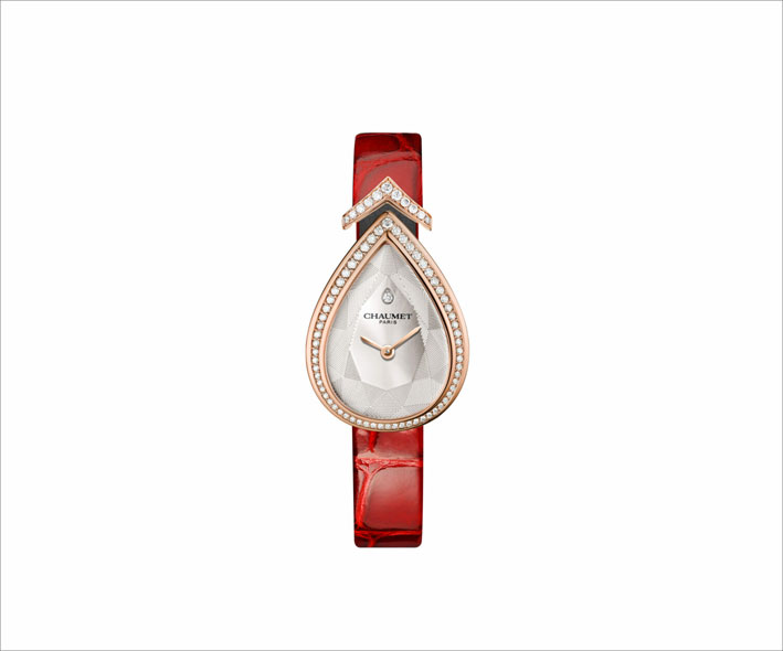 Orologio della collezione Joséphine-l'Aigrette V con cinturino rosso