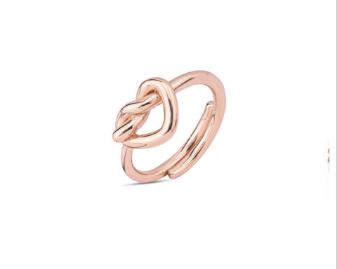 Anello in argento placcato oro rosa