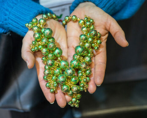 Gold Art, collana in oro, lavorazione con cataforesi
