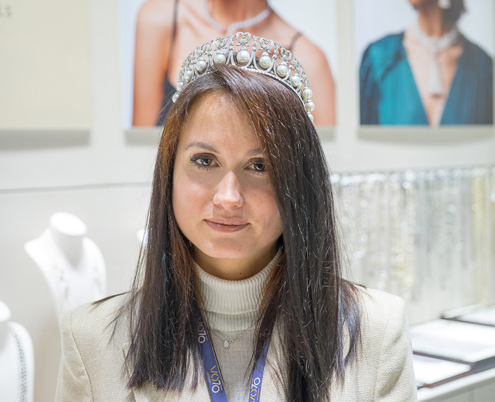 Yoko London, tiara di perle South Sea e diamanti. Copyright-gioiellis.com