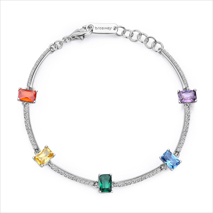 Silpada Argento Sterling Rainbow Multi-colore post Orecchini P0982