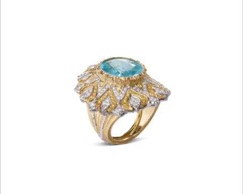 Anello con tormalina Paraiba, collezione Il Giardino di Buccellati