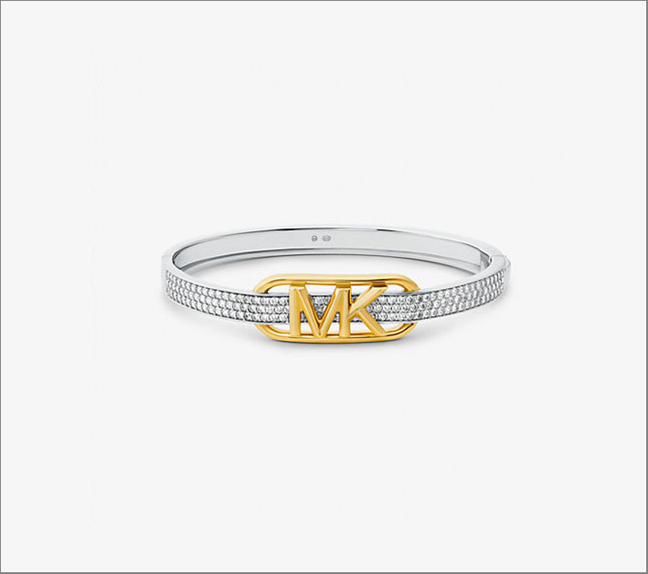 Philip Jones Bracciale Amicizia Placcato Argento Con Cuore Pavé Di Cristalli Zircondia