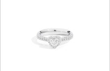 Recarlo anello Halo in oro bianco e diamanti
