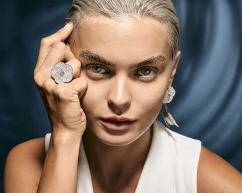 Collezione Bloomy Prestige, oro bianco e diamanti