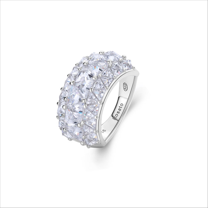 Anello in argento con cubic zirconia