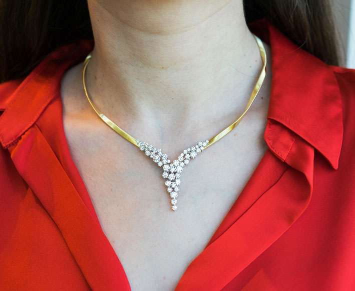 Nuovi gioielli Alta di Marco Bicego 3 Collana in oro e diamanti. Copyright: gioiellis.com