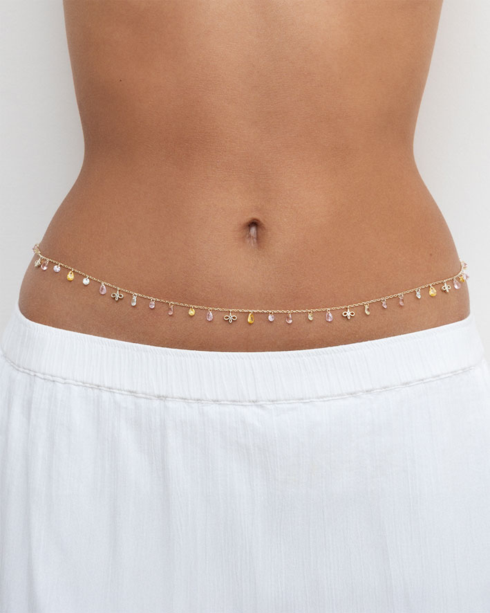 Amabile con Jacqueline Luna Di Giacomo 3 Body Chain Sea Through