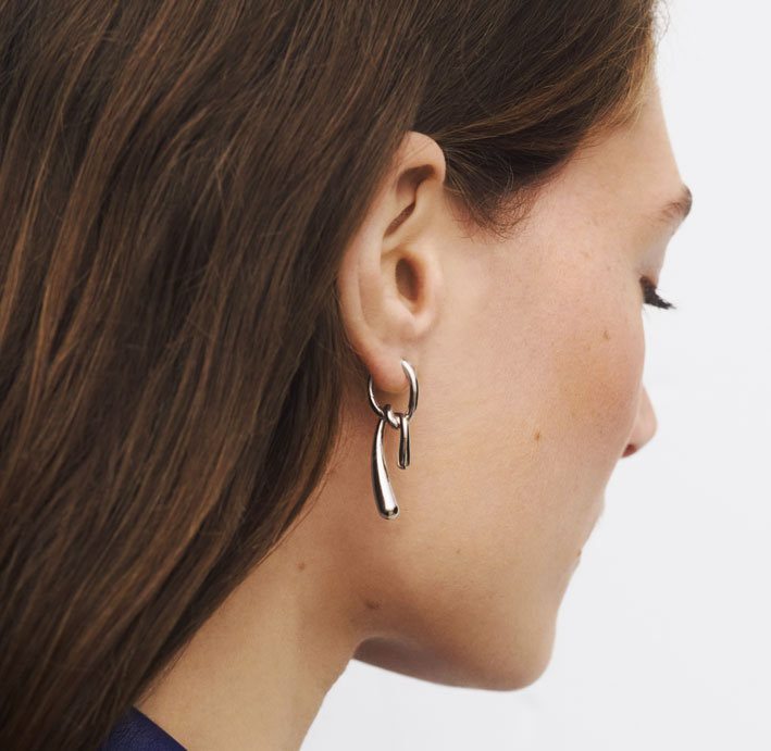 Orecchini in argento Twist
