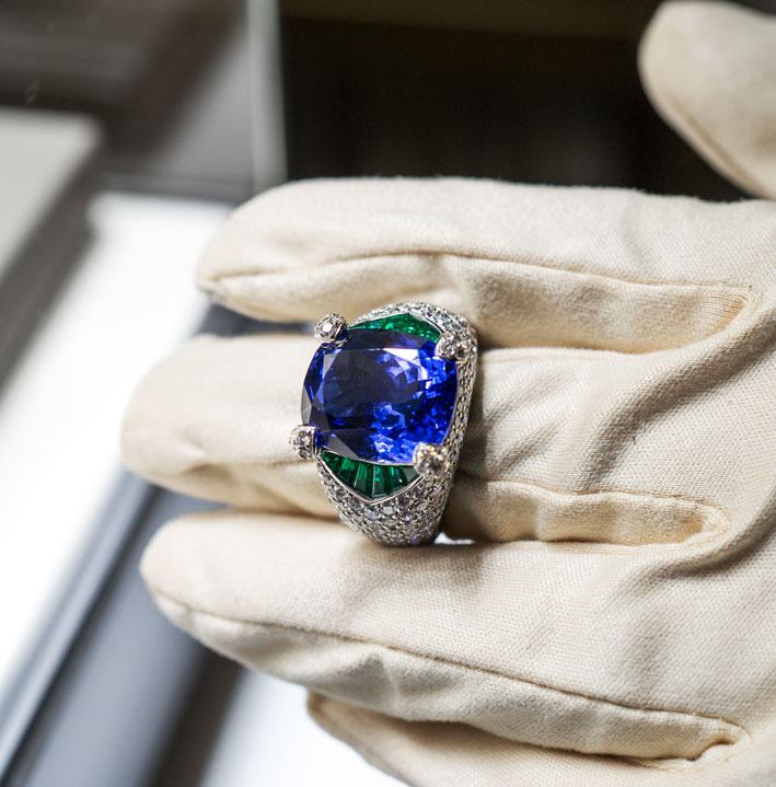 Roberto Coin Edler Schmuck 1 Anello con tanzanite, smeraldi e diamanti
