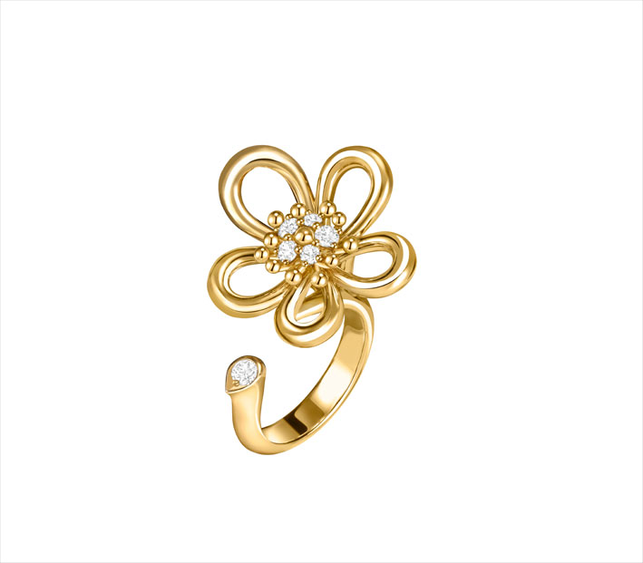 New Precious Flowers from Van Cleef & Arpels 2 Anello Between the Finger Flowerlace