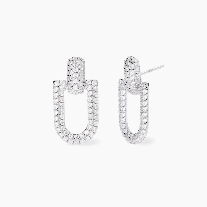 Orecchini Roma in argento e cubic zirconia