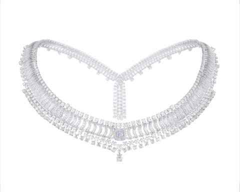 Collana con un diamante Fancy Intense Blue da 1,12 carati