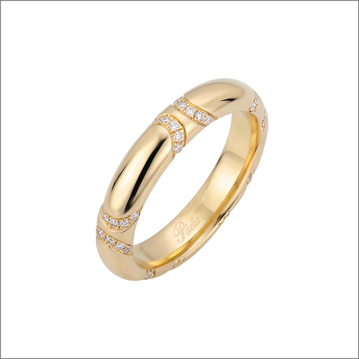 Anello in oro giallo e diamanti by Polello