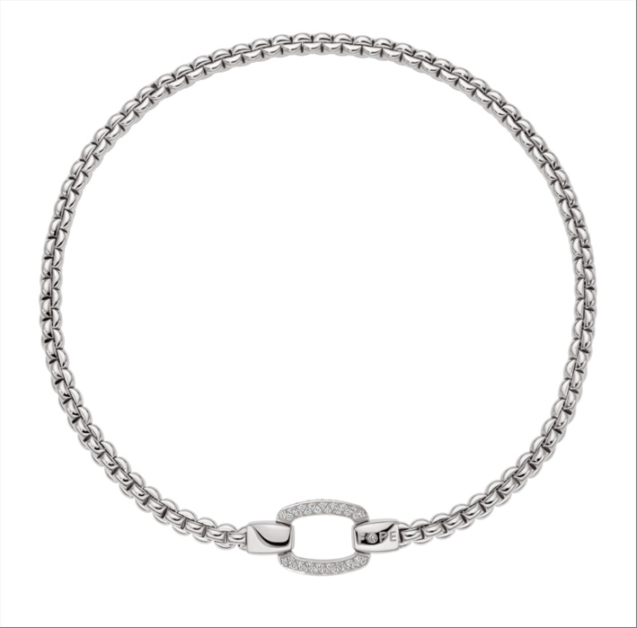 Bracciali e collane Fope Eka Impero 3 Collana in oro bianco e diamanti