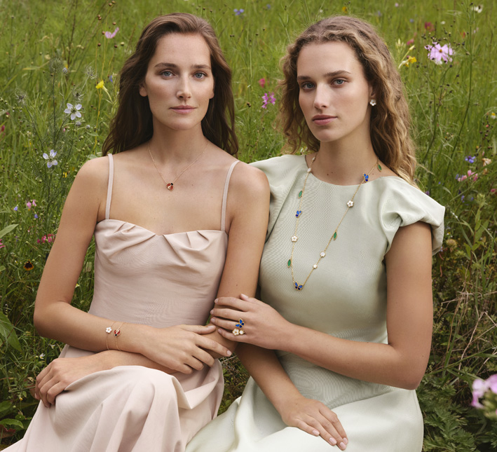 Spring Butterflies for Van Cleef & Arpels 1 Collezione Lucky Spring (a sinistra) e versione Butterfly (a destra)