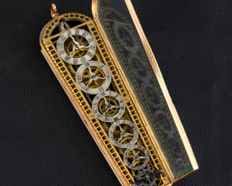 Orologio double face databile al XVIII secolo di Kelhoff a Manheim