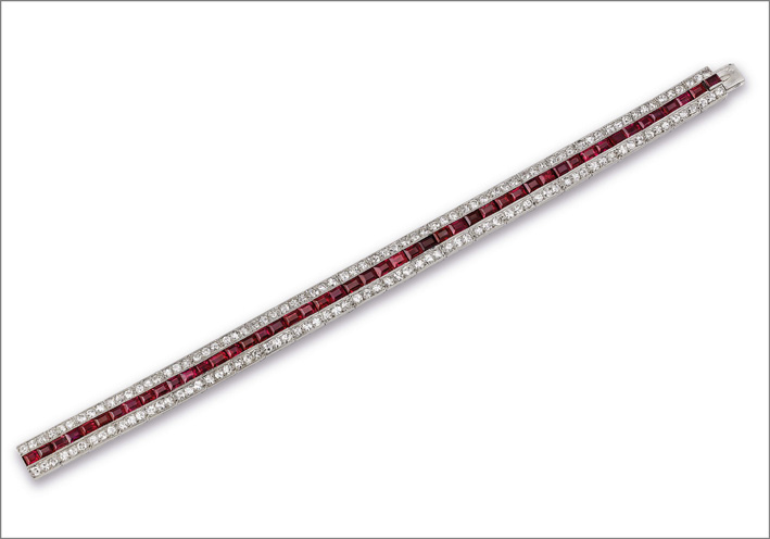 Un Cartier encabeza la subasta de Pandolfini 1 Cartier, bracciale con rubini e diamanti