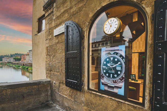 La boutique Cassetti sul Ponte Vecchio, a Firenze