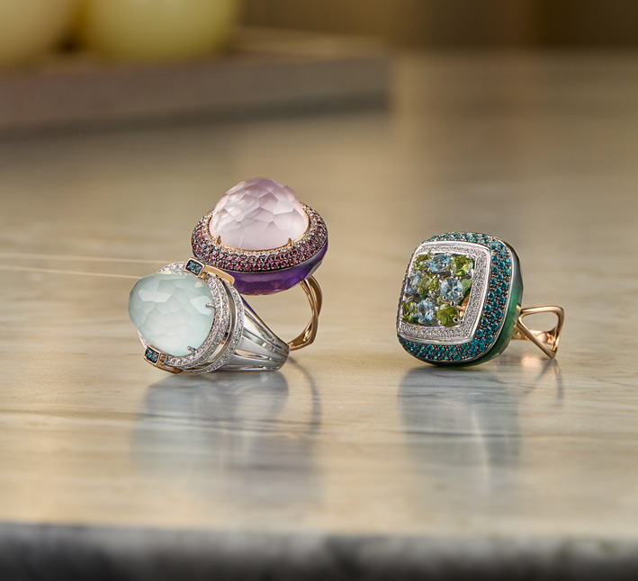 Anelli della collezione Bon Bon di Tavanti