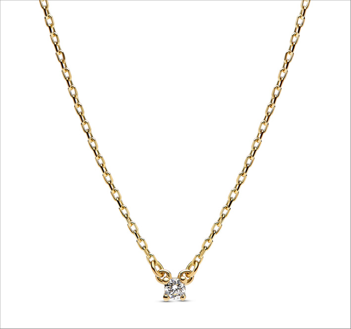 Diamantes cultivados en laboratorio de Pandora ya disponibles en Italia 3 Catena con punto luce, diamante lab-grown