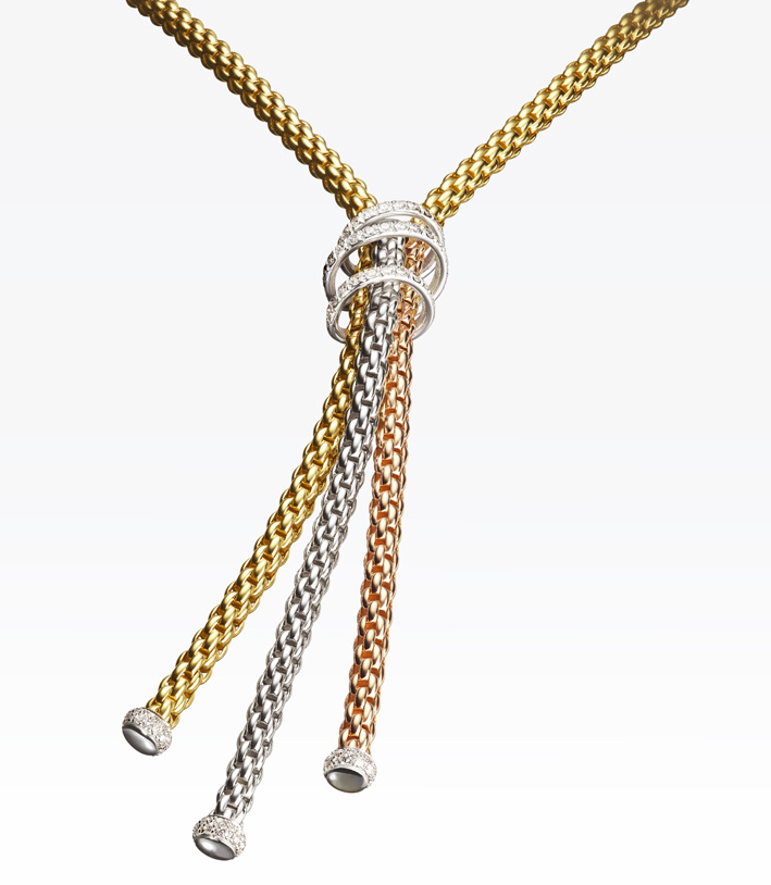 Leggerezza con Prima Aura di Fope 1 Dettaglio della collana della collezione Fope Prima Aura