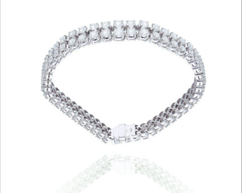 Bracciale con diamanti per 9 carati