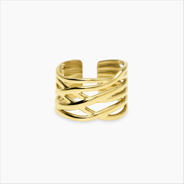 Herbstlicher Schmuck von Kidult 4 Anello in metallo dorato