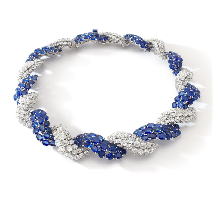 Una tiara ispirata a Sissi all’asta di Sotheby’s Milano 4 Collana di diamanti e zaffiri