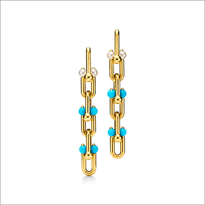 HardWear by Tiffany intègre la turquoise 4 Orecchini con turchese e perle